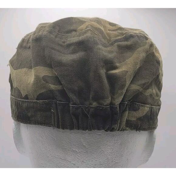 David & Young Army Green Camoflauge Hat OSFM Distressed Cotton Lined Camo - Picture 4 of 8